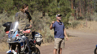Eric instructing riders at RIDE adventures off-road training