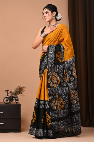 Block Printed Saree