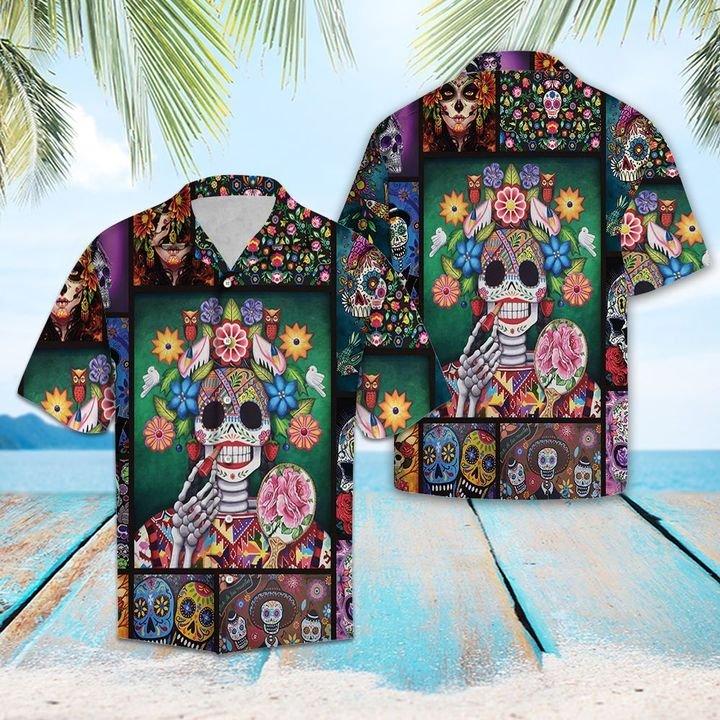 Skull Sugar Hawaiian Shirt | Unisex | Full Size | Adult | Colorful | Hw1037{Size}