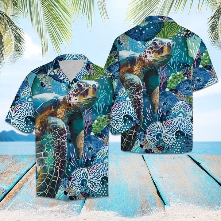 Turtle Hawaiian Shirt | Unisex | Full Size | Adult | Colorful | Hw1096{Size}