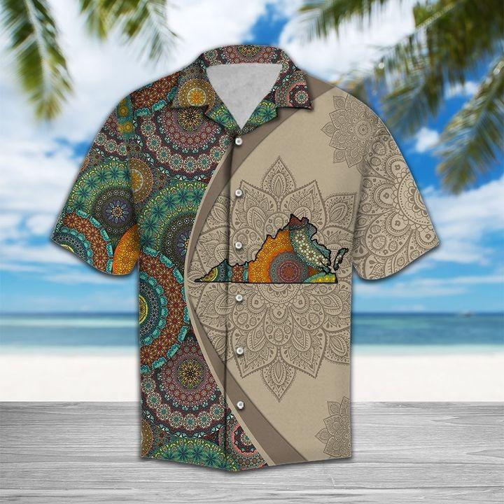 Virginia Mandala Hawaiian Shirt | Unisex | Full Size | Adult | Colorful | Hw1604{Size}