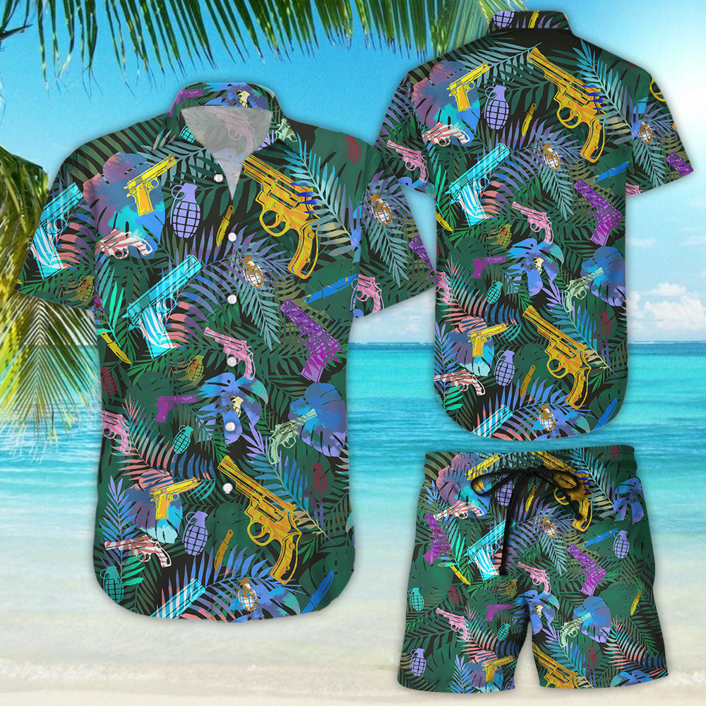 Tropical Hawaiian Shirt - Aloha Colorful Short Gun Tropical Hawaii Shirt - Unique Gifts From Hawaii{Size}