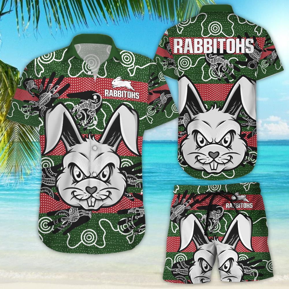 South Sydney Hawaiian Shirt Rabbitohs Indigenous Th5{Size}