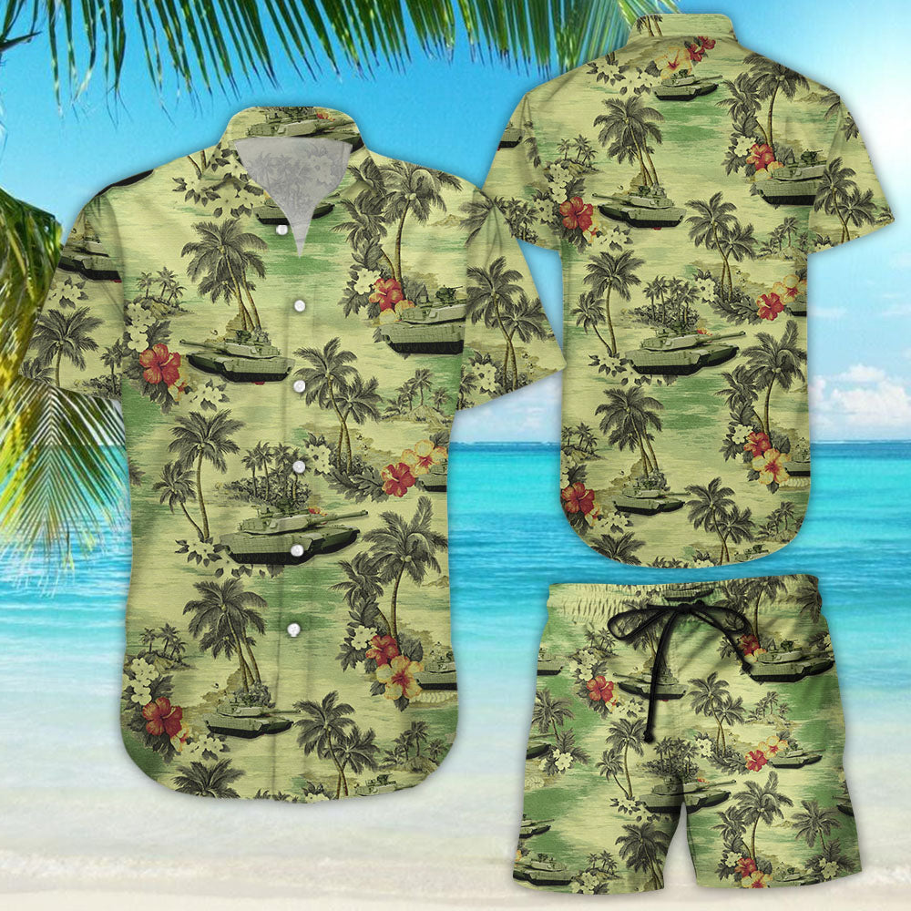 Us Army M1 Abrams Tanks Green Unisex Hawaiian Shirts{Size}