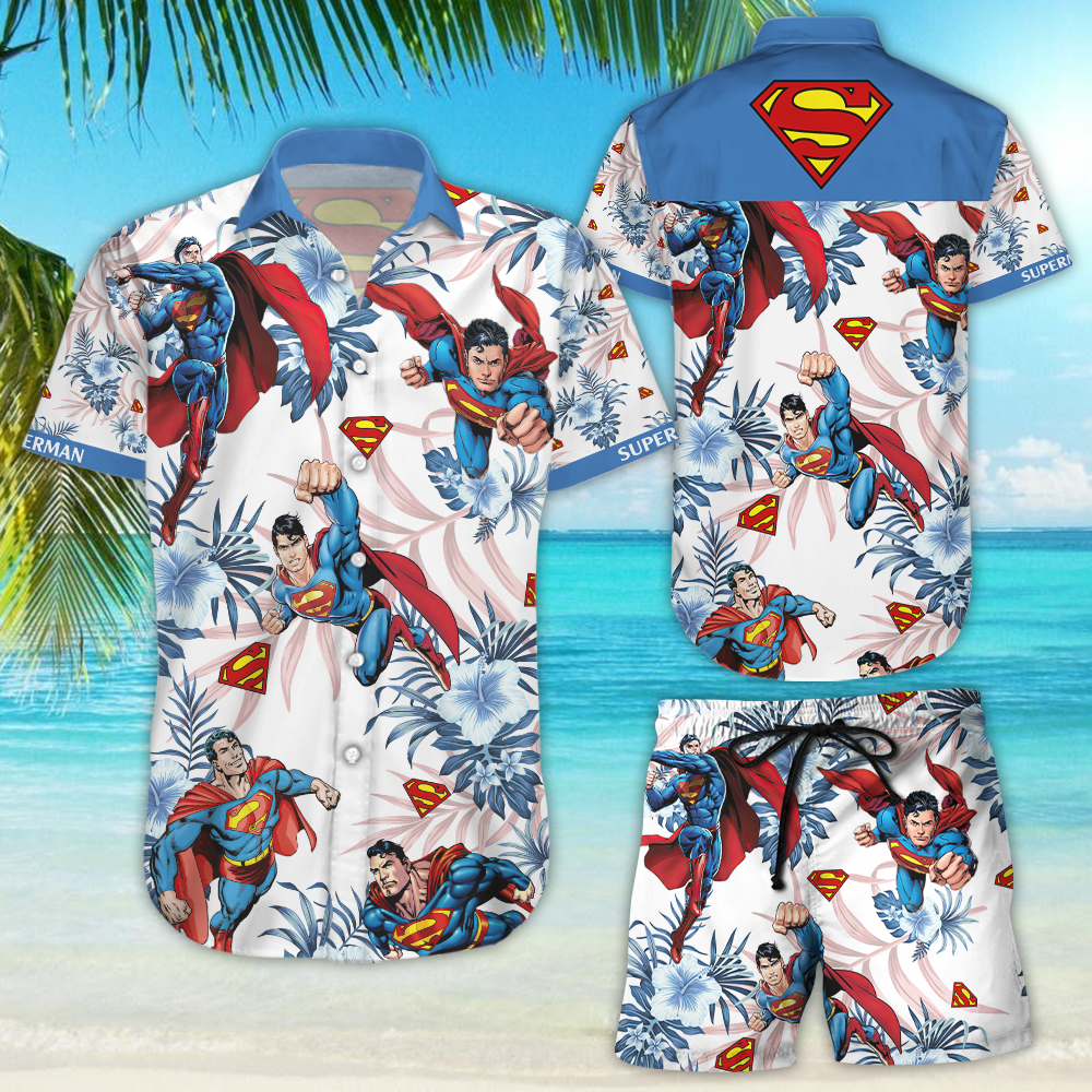 Super man Hawaiian shirt{Size}