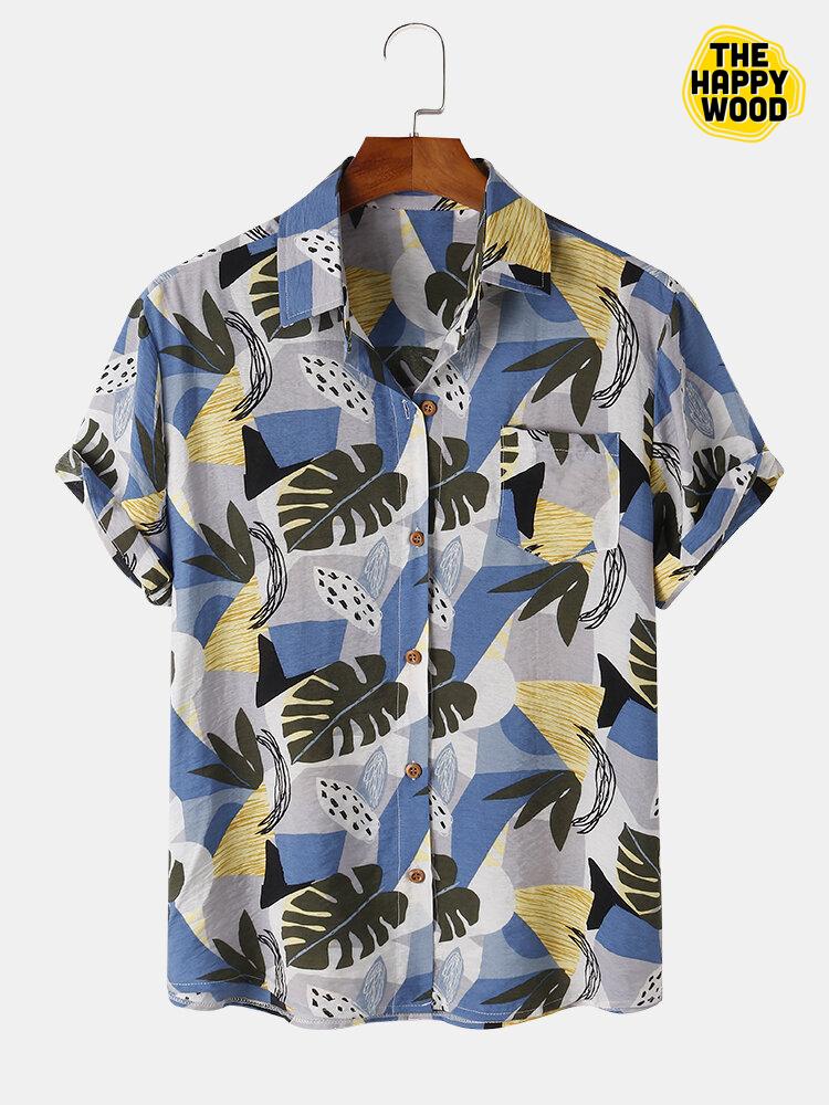 Tropical Leaf Printing Hawaiian Hawaii Shirt{Size}