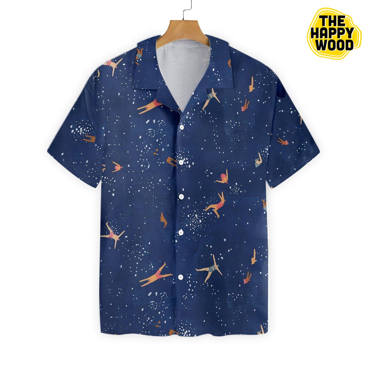 Sky Swimming Hawaiian Hawaii Shirt{Size}