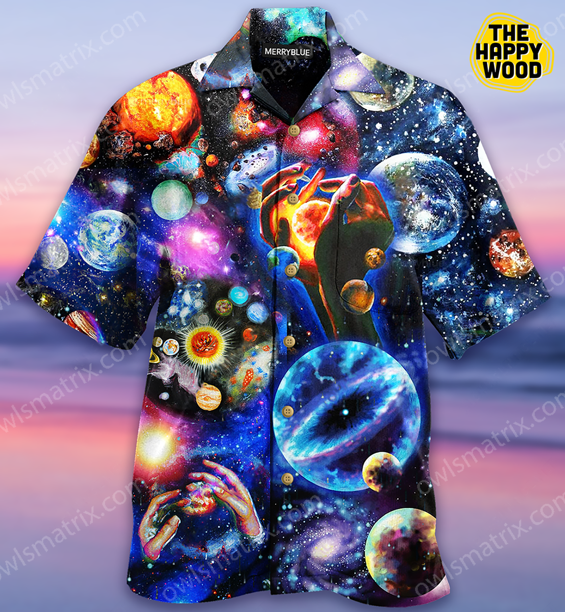 The Galaxy Above Hawaiian Shirt Hawaii Beach Retro{Size}