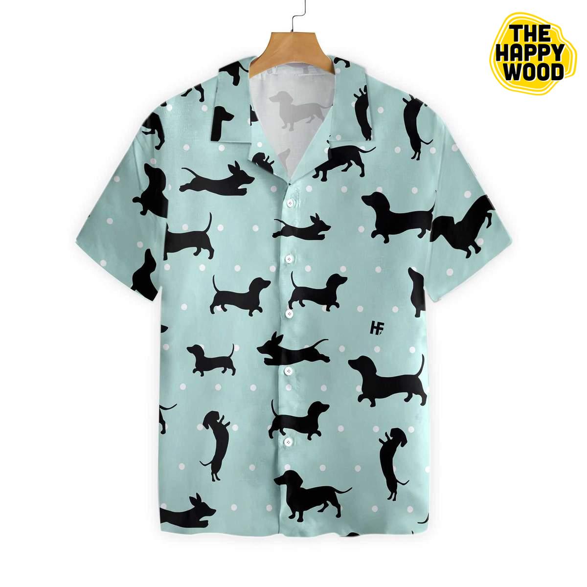 Small Dachshund Pattern Hawaiian Hawaii Shirt{Size}