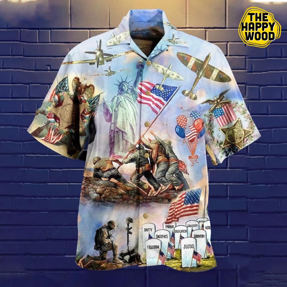 Veteran 3D Hawaiian Hawaii Shirt{Size}