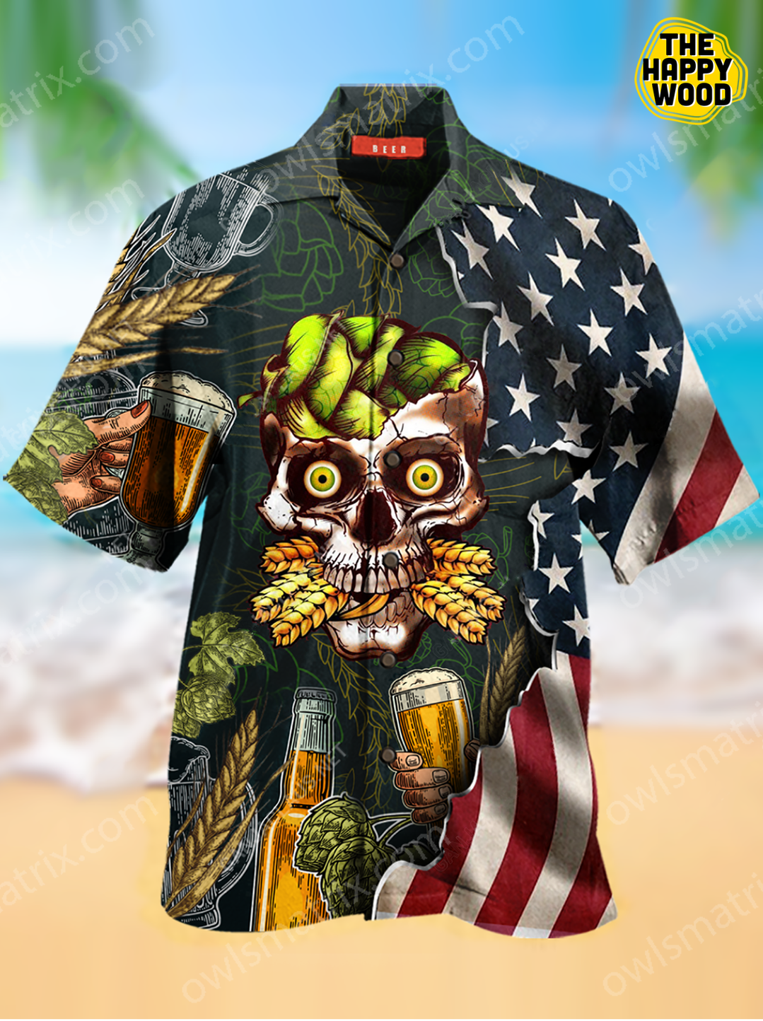 Skull Love Life Hawaiian Shirt Hawaii Beach Retro{Size}