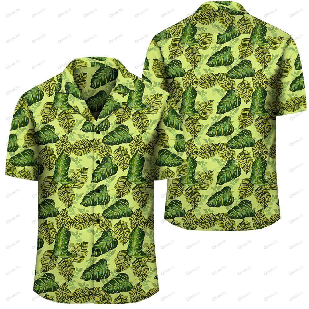 Tropical Green Hawaiian Shirt â AH â J1{Size}