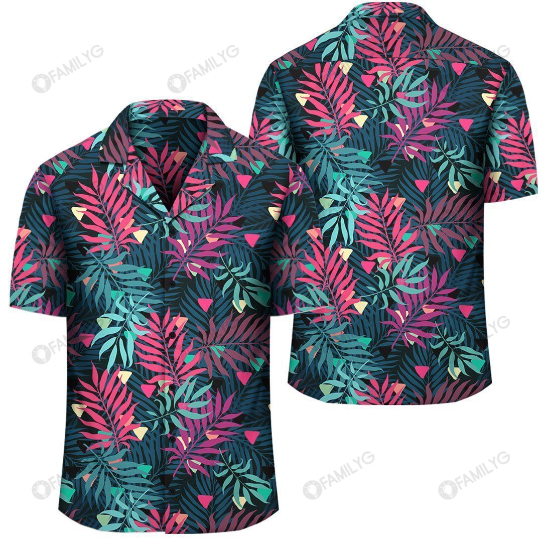 Tropical Pattern Hawaiian Shirt â AH â J1{Size}