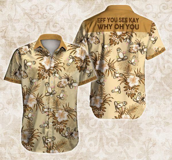 Sloth Hawaiian Shirt{Size}