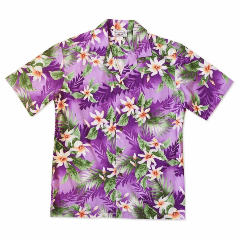 Waikele Purple Hawaiian Shirt For Men{Size}