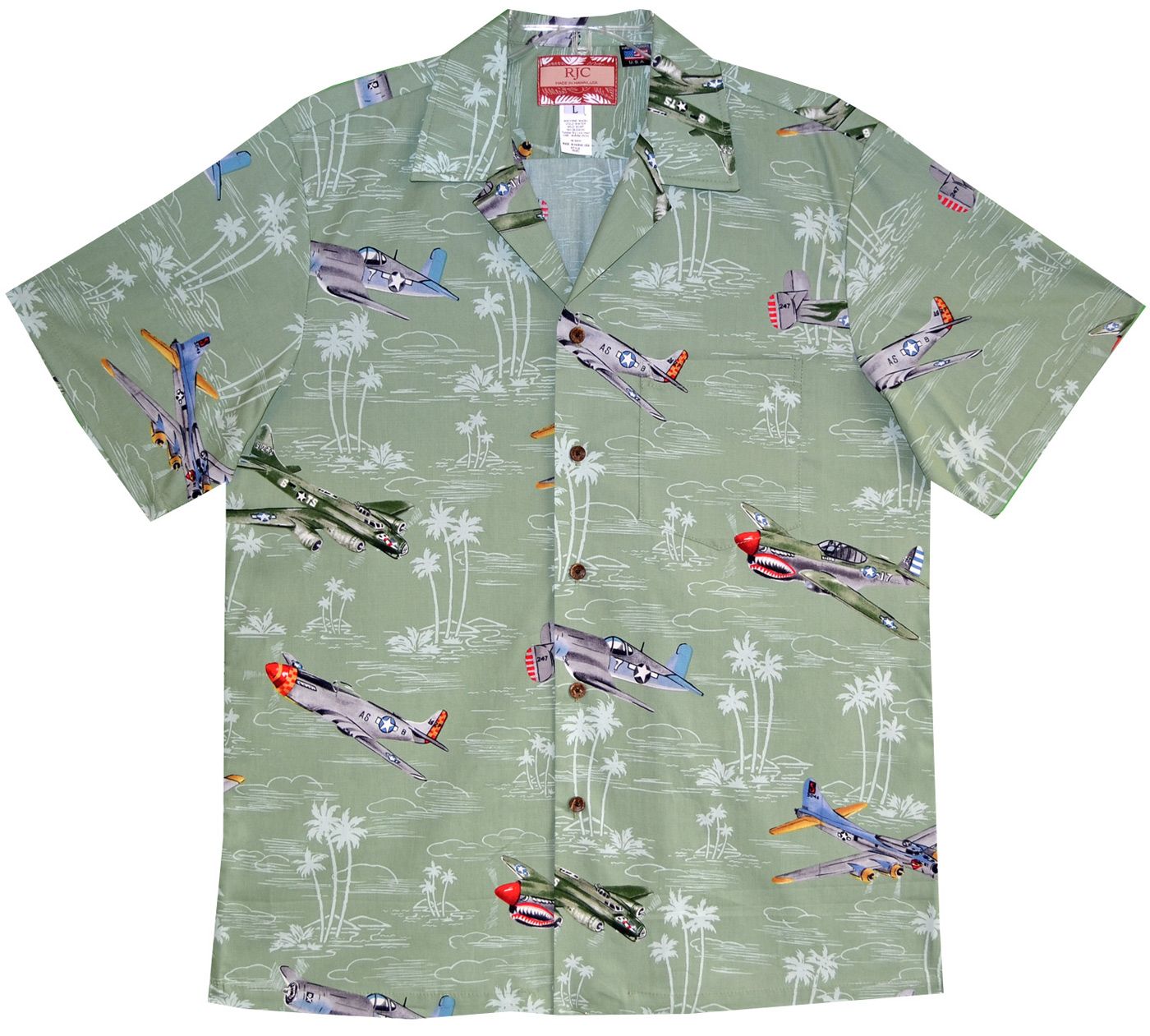 Usa Airplanes Men'S Aloha Hawaiian Shirt{Size}