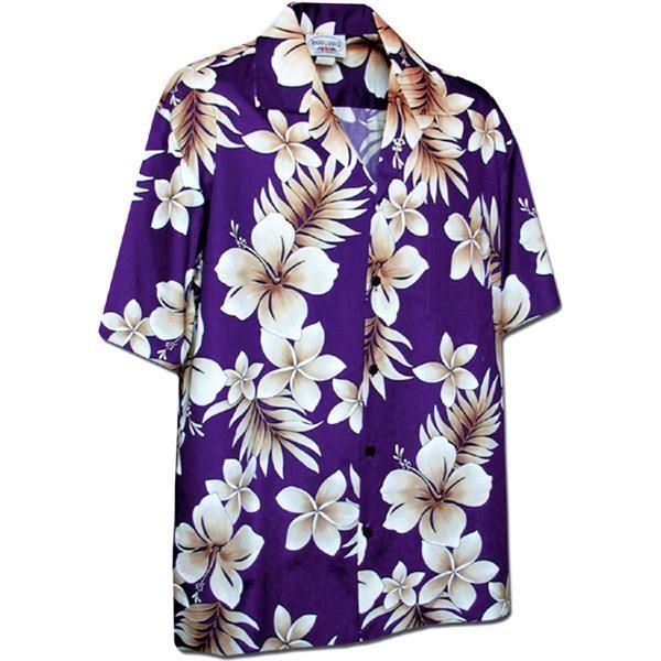 Tropic Fever Purple Hawaiian Shirt{Size}