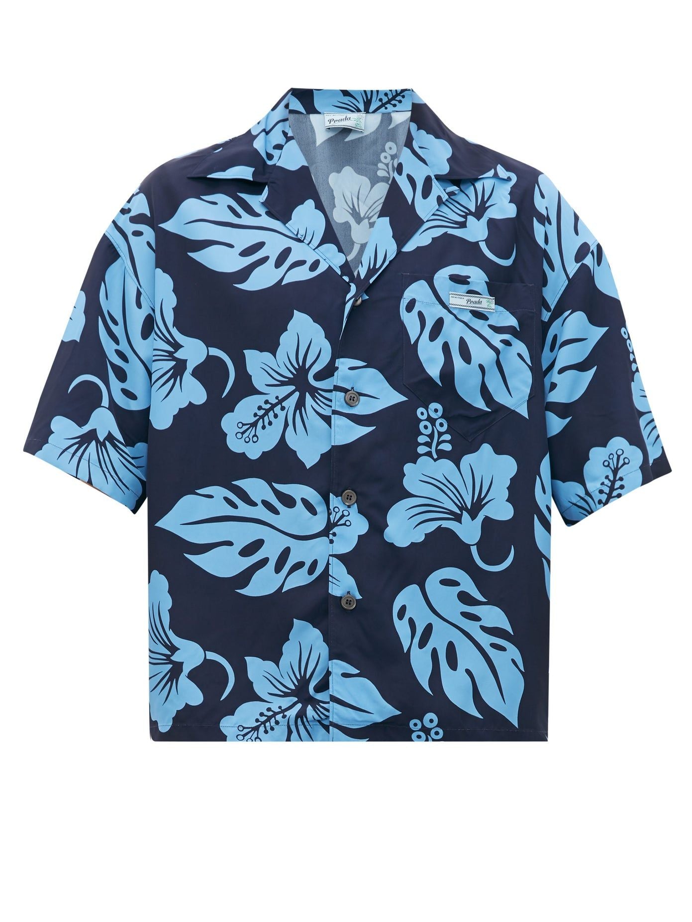 Tropical Blue Hibiscus Hawaiian Shirt{Size}