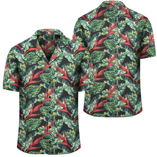 Tropical Monstera Leaf Green Mix Hawaiian Shirt{Size}