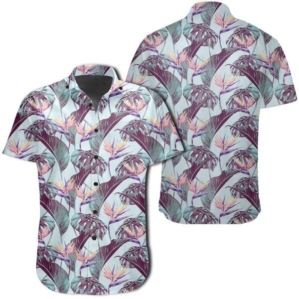 Tropical Monstera Leaf Hawaiian Shirt{Size}