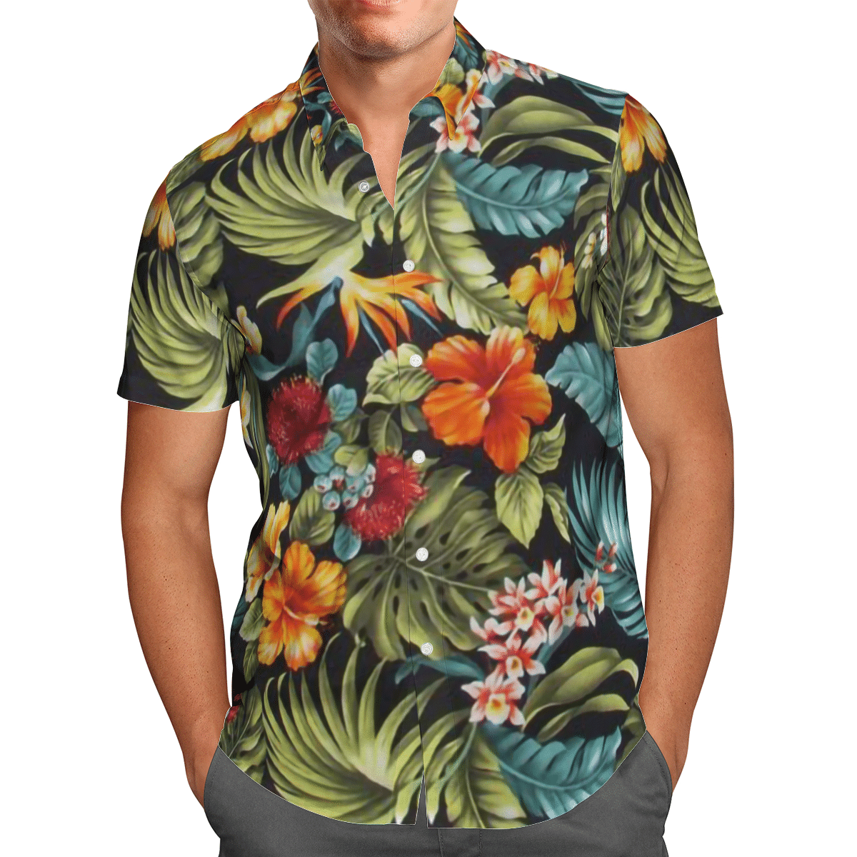 Summer Short Sleeve Hawaiian Beach Shirt{Size}