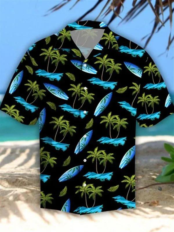 Summer Beach Short Sleeve Hawaiian Shirt Men'S Hn240361{Size}