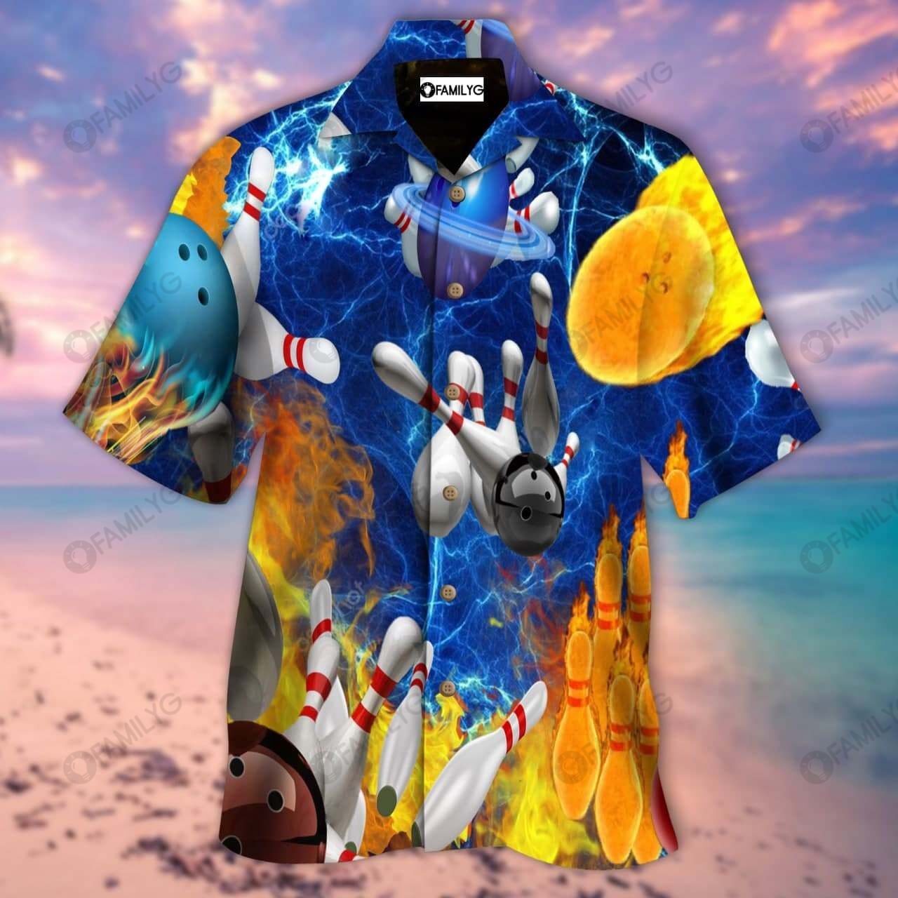 Unique Bowling Shirts - Keep Bowling It Hawaiian Shirt AV1{Size}