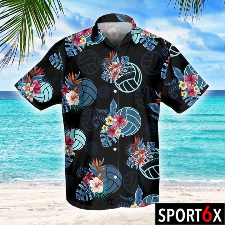 Volleyball tropical floral design style for volleyball lover 3D t shirt hoodie sweater{Size}