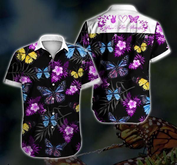 Shop Butterfly Hawaiian Shirt{Size}