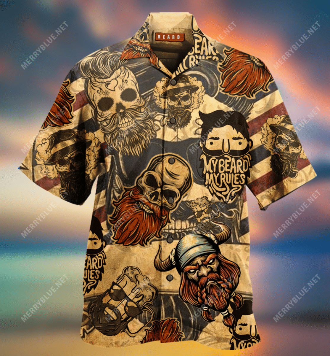 Shop My Beard My Rules Unisex Hawaiian Shirt{Size}