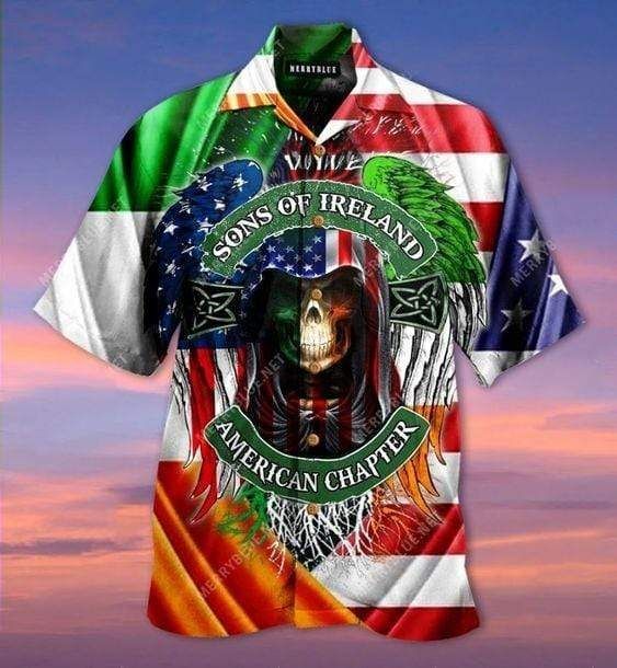 Shop Hawaiian Aloha Shirts Son Of Ireland American Chapter{Size}