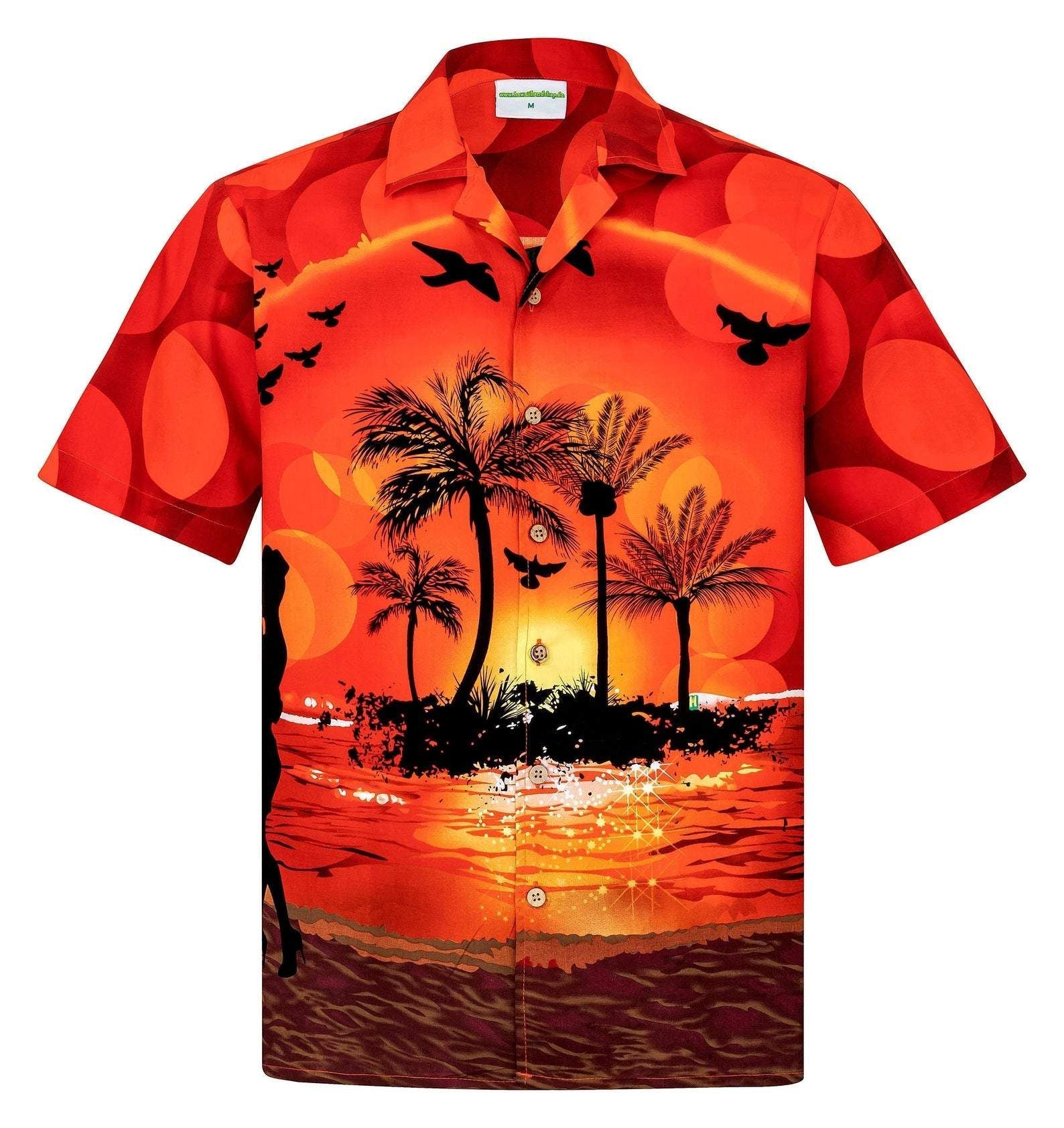 Sunset Summer Vibe Tropical Hawaiian Aloha Shirts{Size}