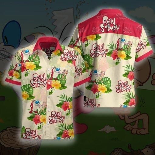 The Ren & Stimpy Show Hawaiian Shirt 3D T Shirt Hoodie Sweater{Size}