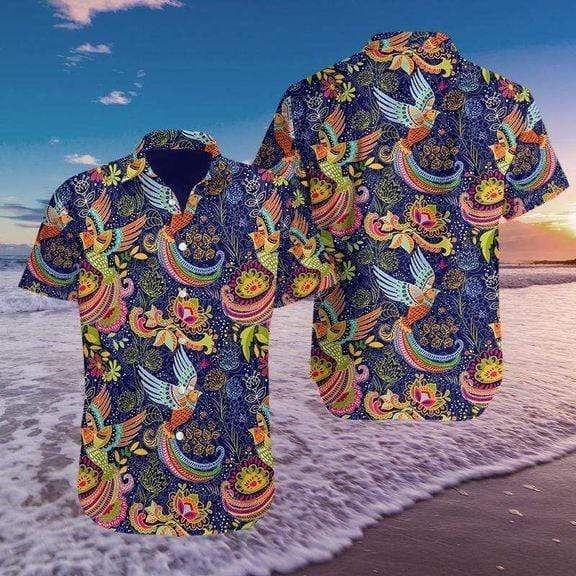 Shop Colorful Hummingbird Mandala Summer Vibe Hawaiian Aloha Shirts 2808H{Size}