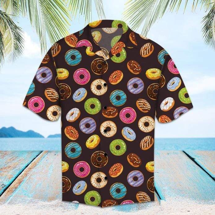 Sweet Doughnut Tropical Unisex Hawaiian Aloha Shirts{Size}