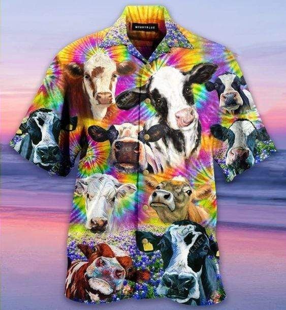 Shop Hawaiian Aloha Shirts Easily Attracted By Cows{Size}