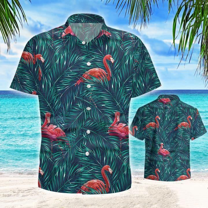 Shop Flamingo Tropical Aloha Hawaiian Shirts{Size}