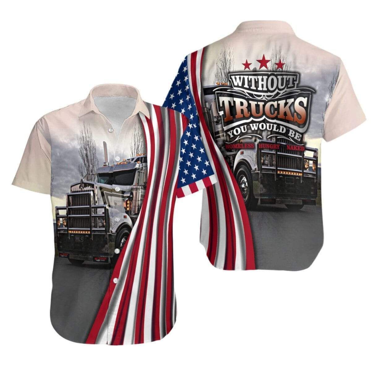 Shop Cool Truck Driver Hawaiian Shirts{Size}