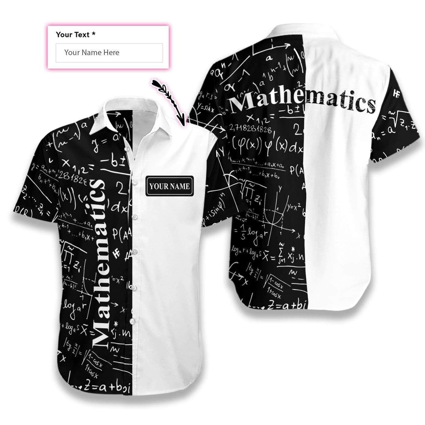 Shop Personalized Mathematics Math Teacher Hawaiian Aloha Shirtscustom Name{Size}