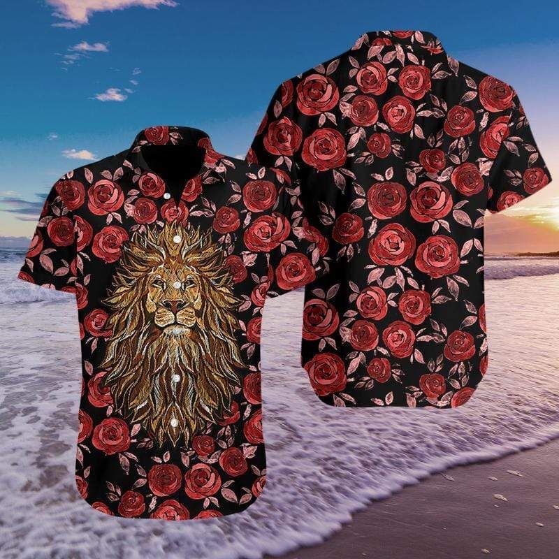 Shop Hawaiian Aloha Shirts Lion Rose{Size}