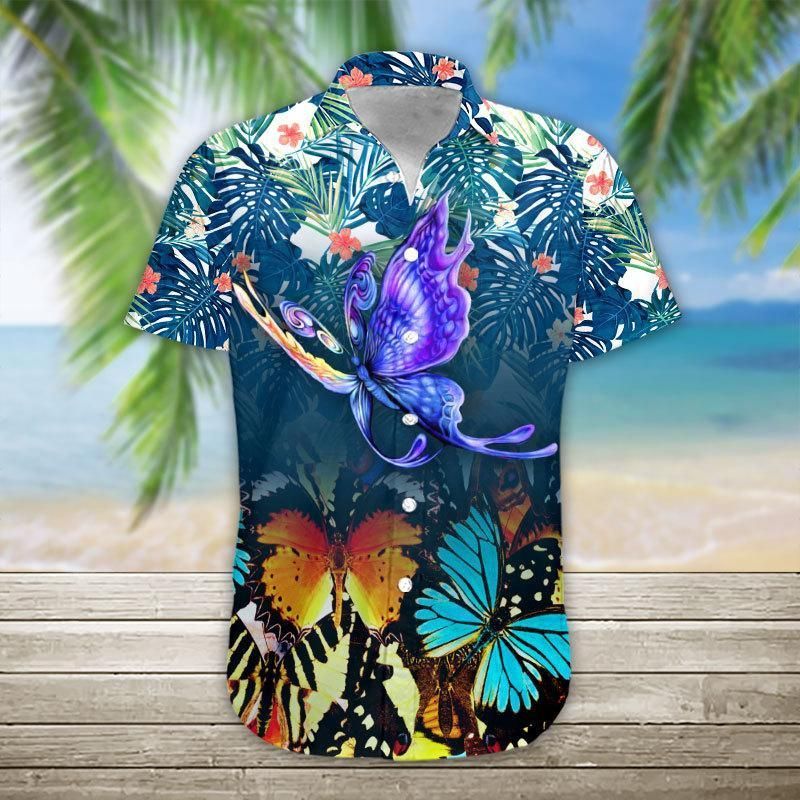 Shop Amazing Butterfly Hawaiian Shirt - Td1078{Size}