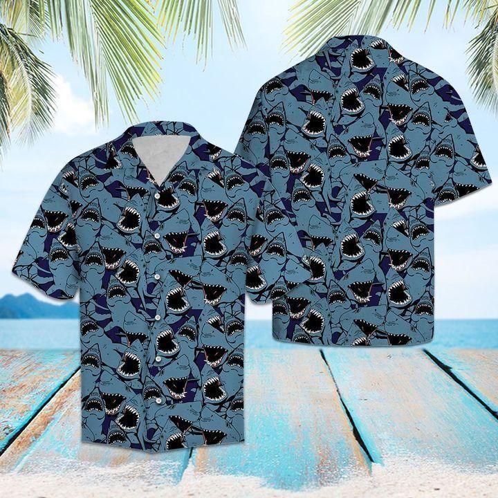 Shop Shark Hawaiian Shirt{Size}