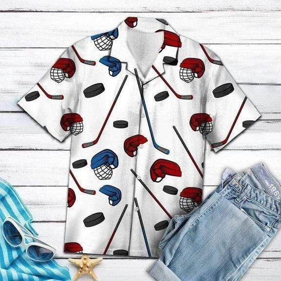 Shop Hockey Game Strong Summer Vibe Hawaiian Aloha Shirts Dh{Size}