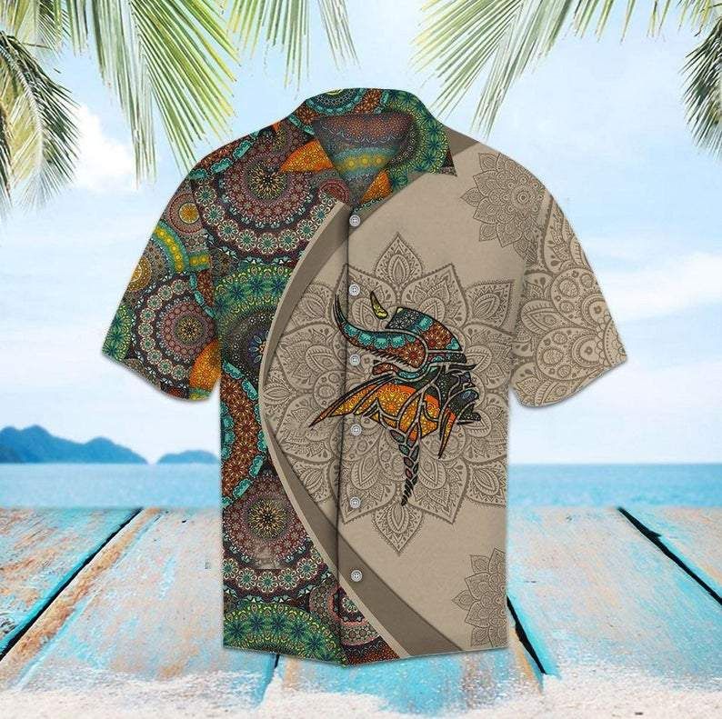 Vikings Odin Mandala Hawaiian Aloha Shirts V{Size}