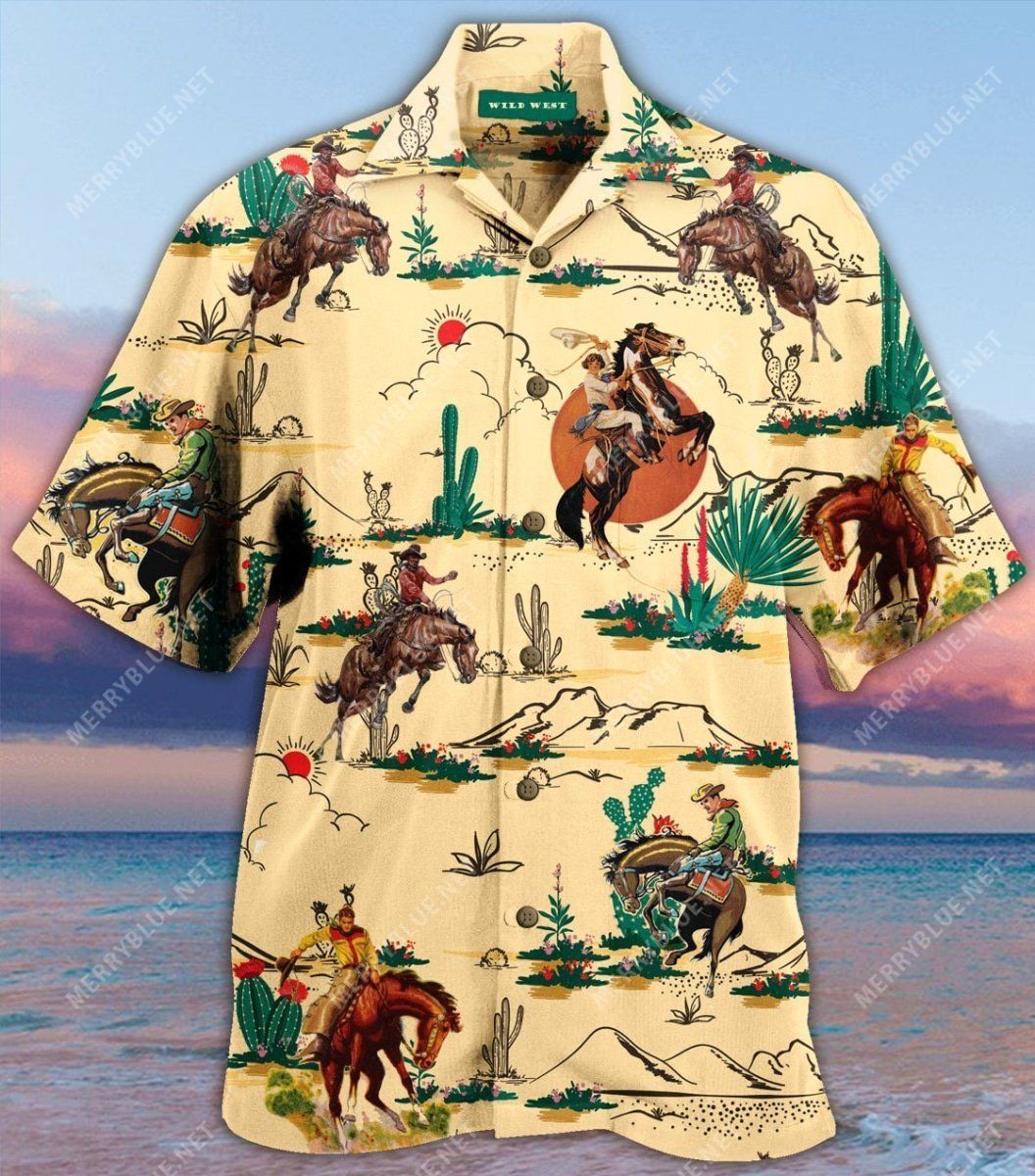 Shop Horse Cowboy Unisex Hawaiian Shirt{Size}