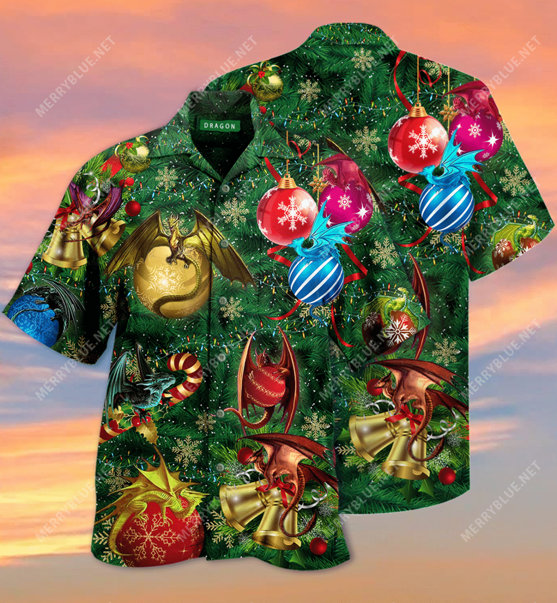 Shop All I Want For Christmas Is A Dragon Hawaiian Shirt{Size}