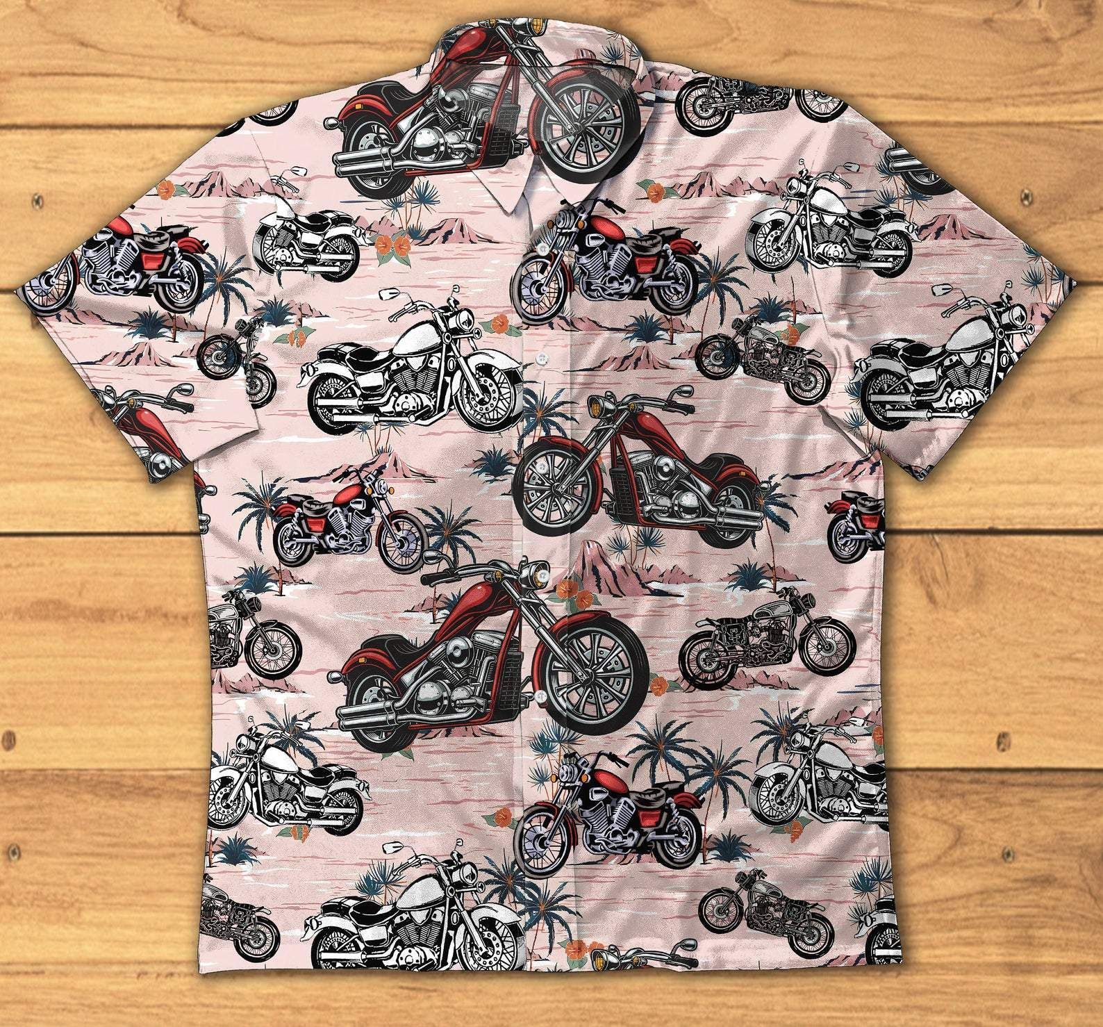 Vintage American Motorcycle Hawaiian Aloha Shirts{Size}