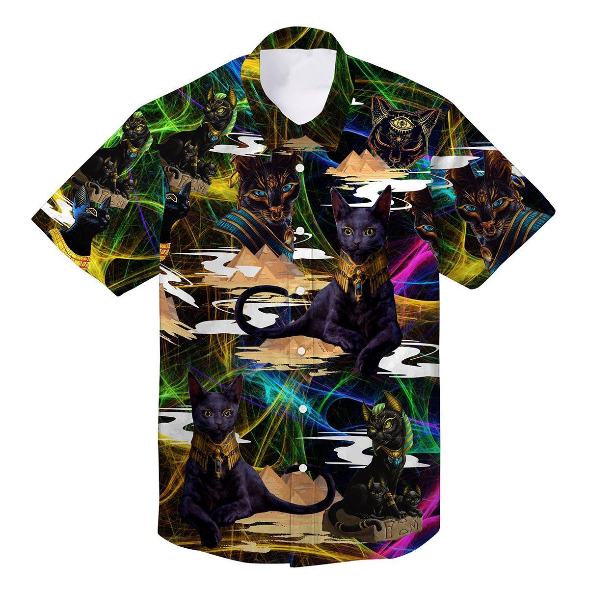 Shop Awesome Egyptain Cat Unisex Hawaiian Shirt Taht22{Size}