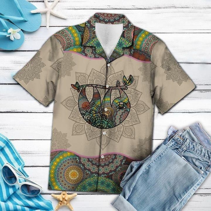 Sloth Mandala Hawaiian Shirt{Size}