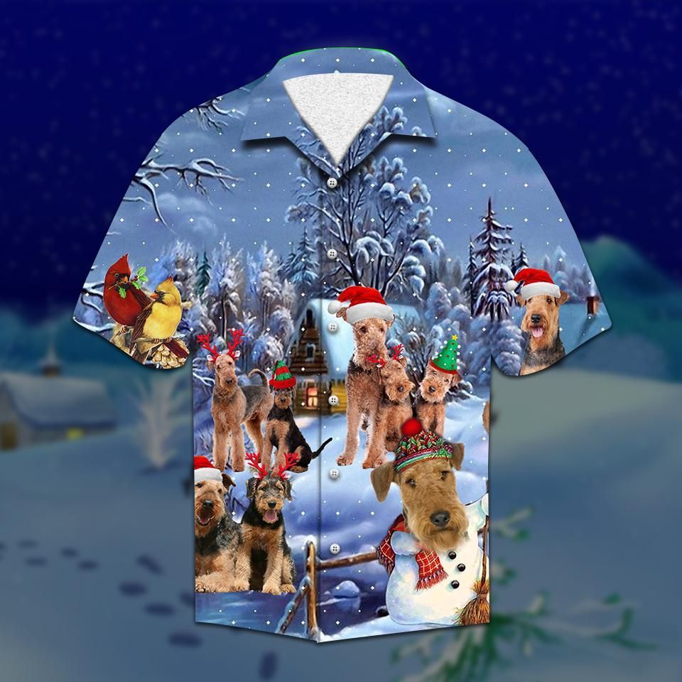 Shop Airedale Terrier Christmas Hawaiian Shirt{Size}